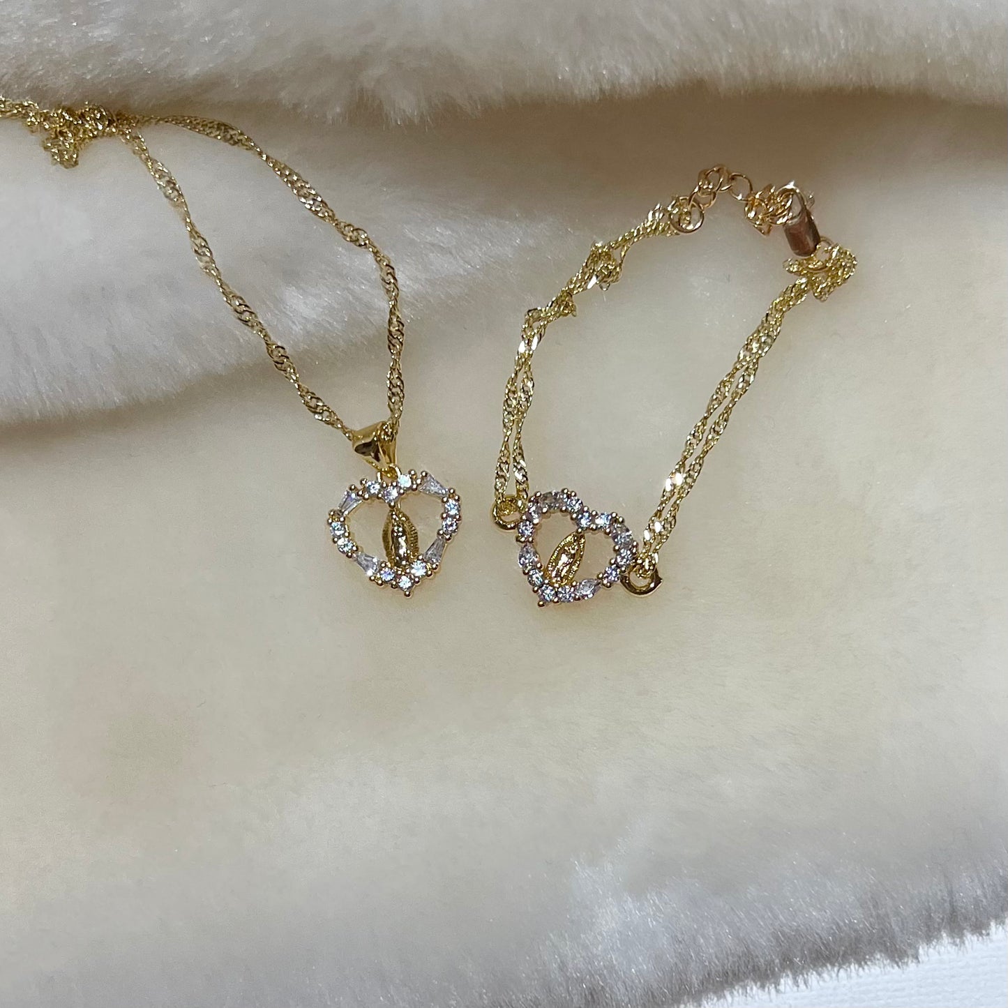 Children's Guadalupe Heart Necklace