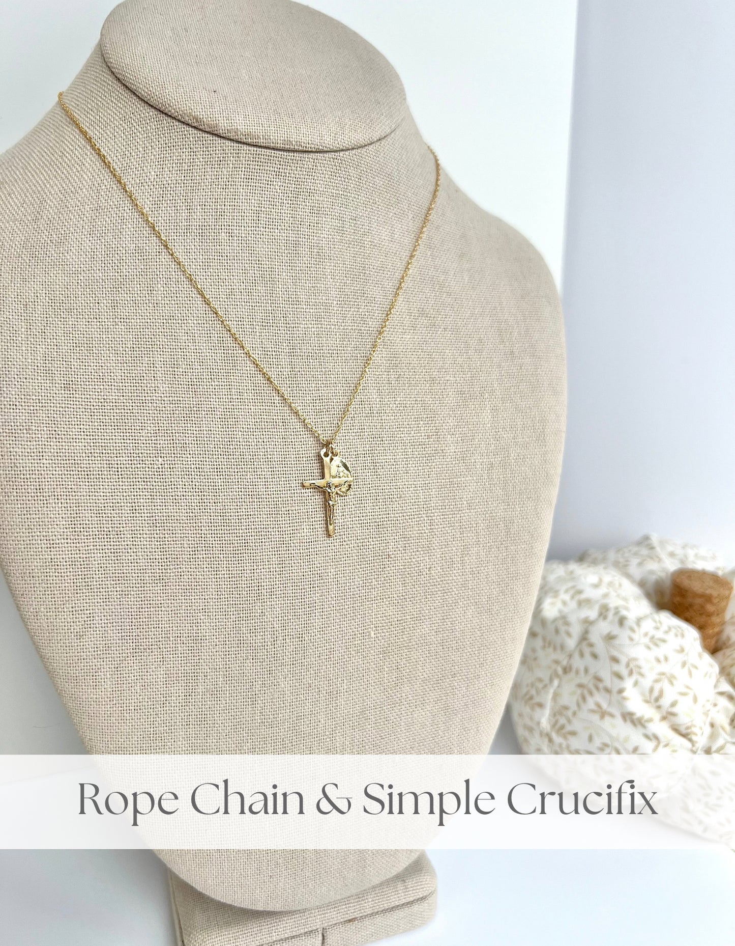 ✨NEW✨ Petite Crucifix & Miraculous Necklace