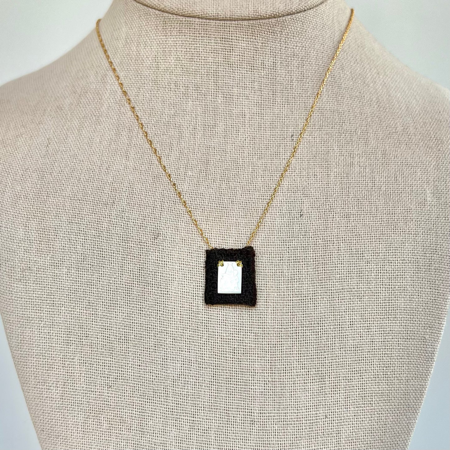 ✨PRE-ORDER✨ Brown Scapular Necklace