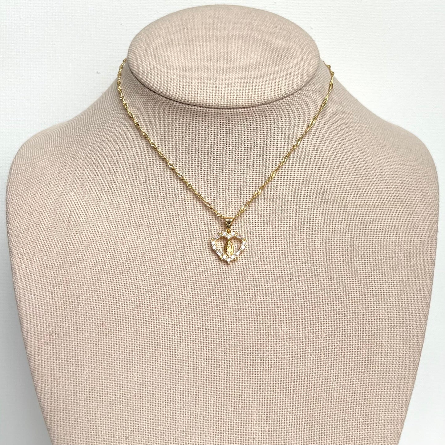 Children's Guadalupe Heart Necklace