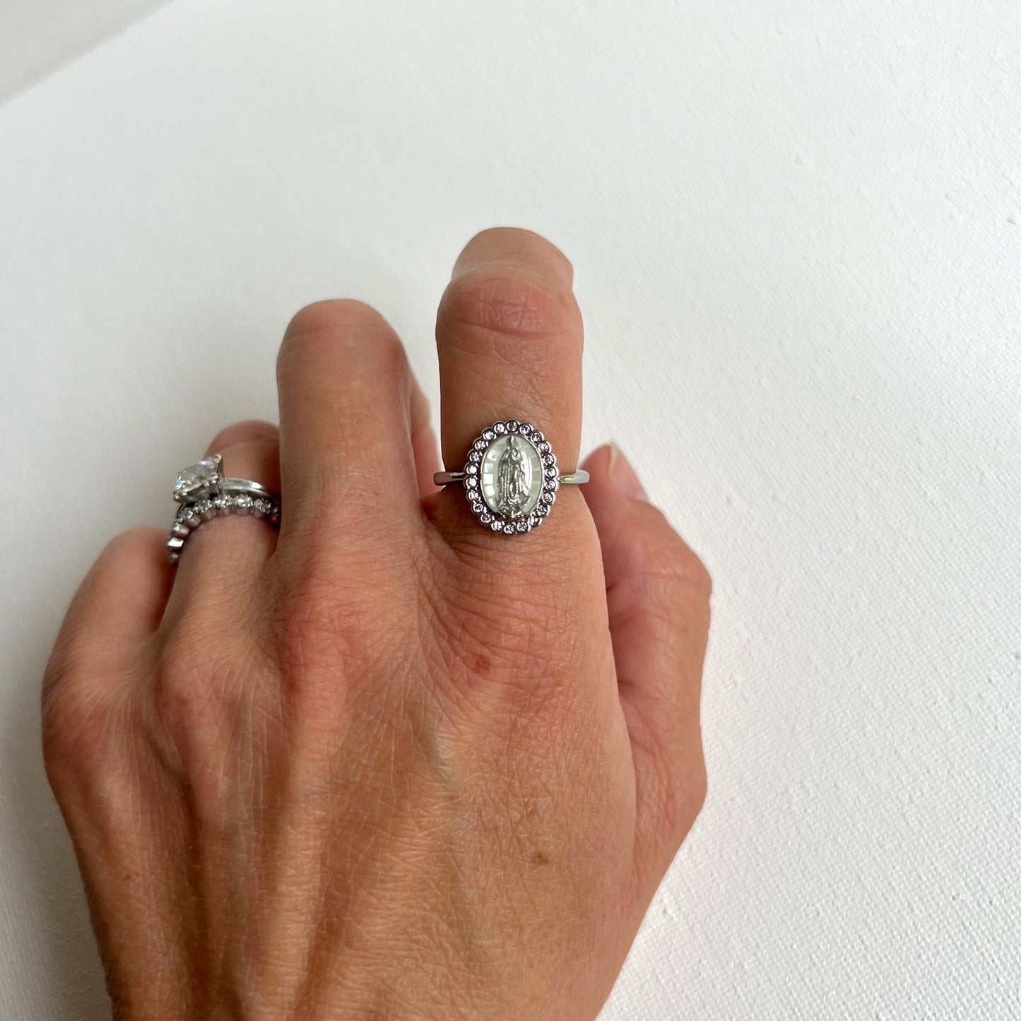 Our Lady of Guadalupe Ring- Silver