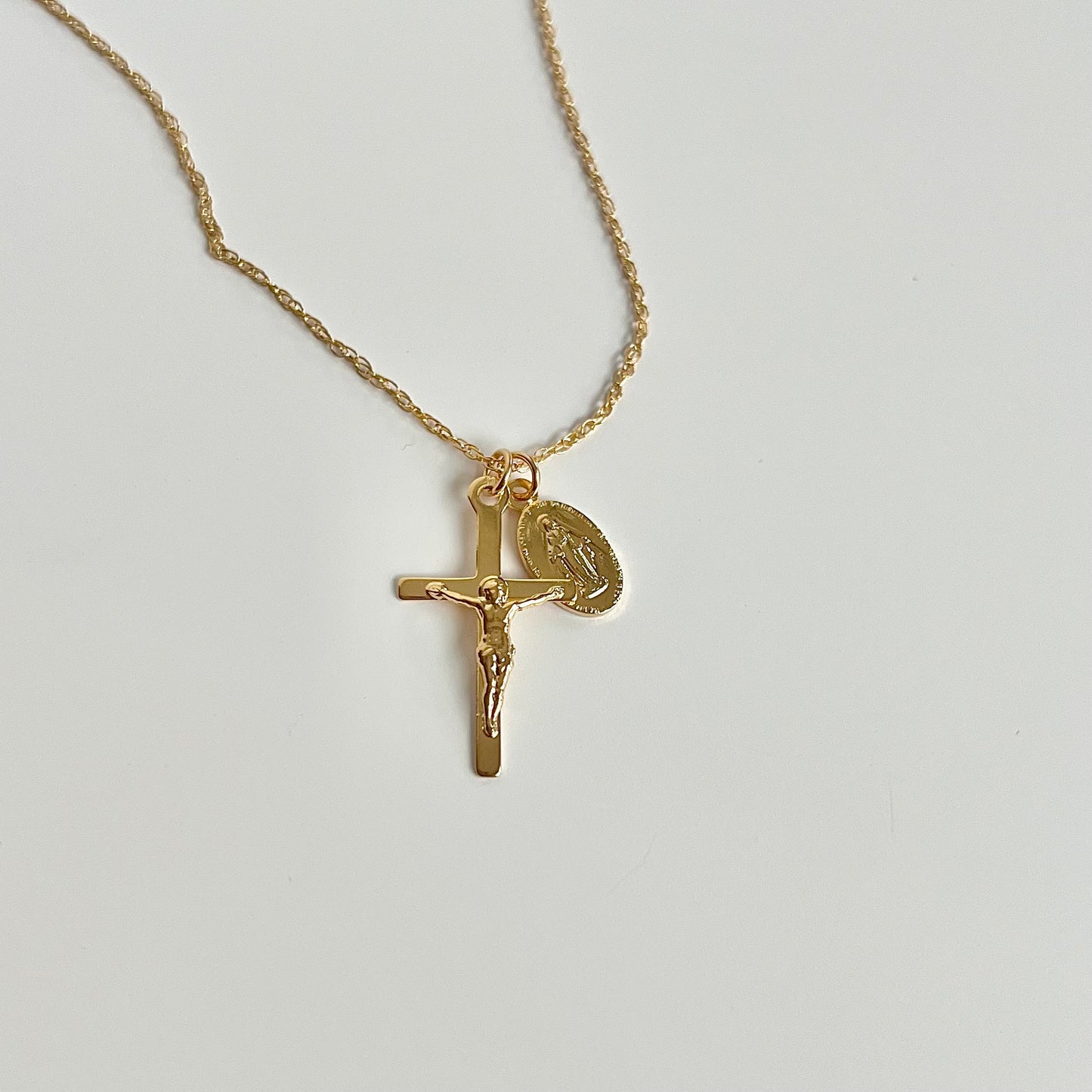 ✨NEW✨ Petite Crucifix & Miraculous Necklace