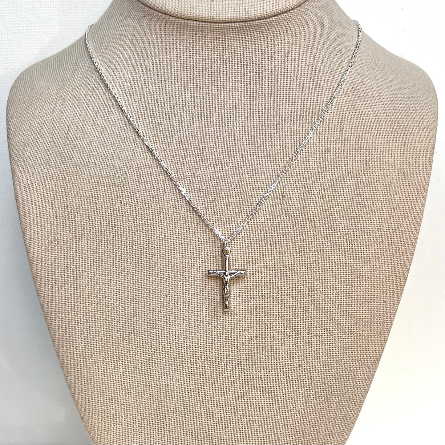 Boy's Crucifix Necklace- Sterling Silver