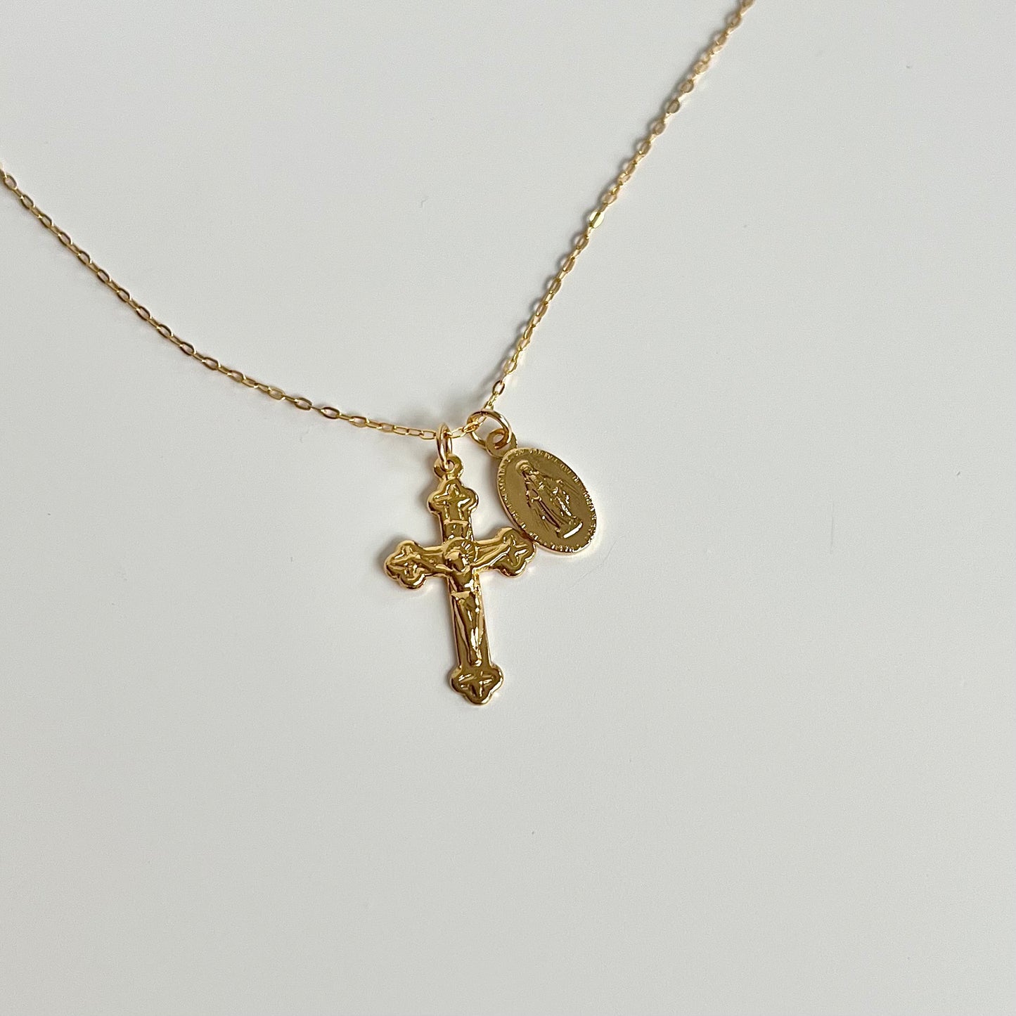 ✨NEW✨ Petite Crucifix & Miraculous Necklace