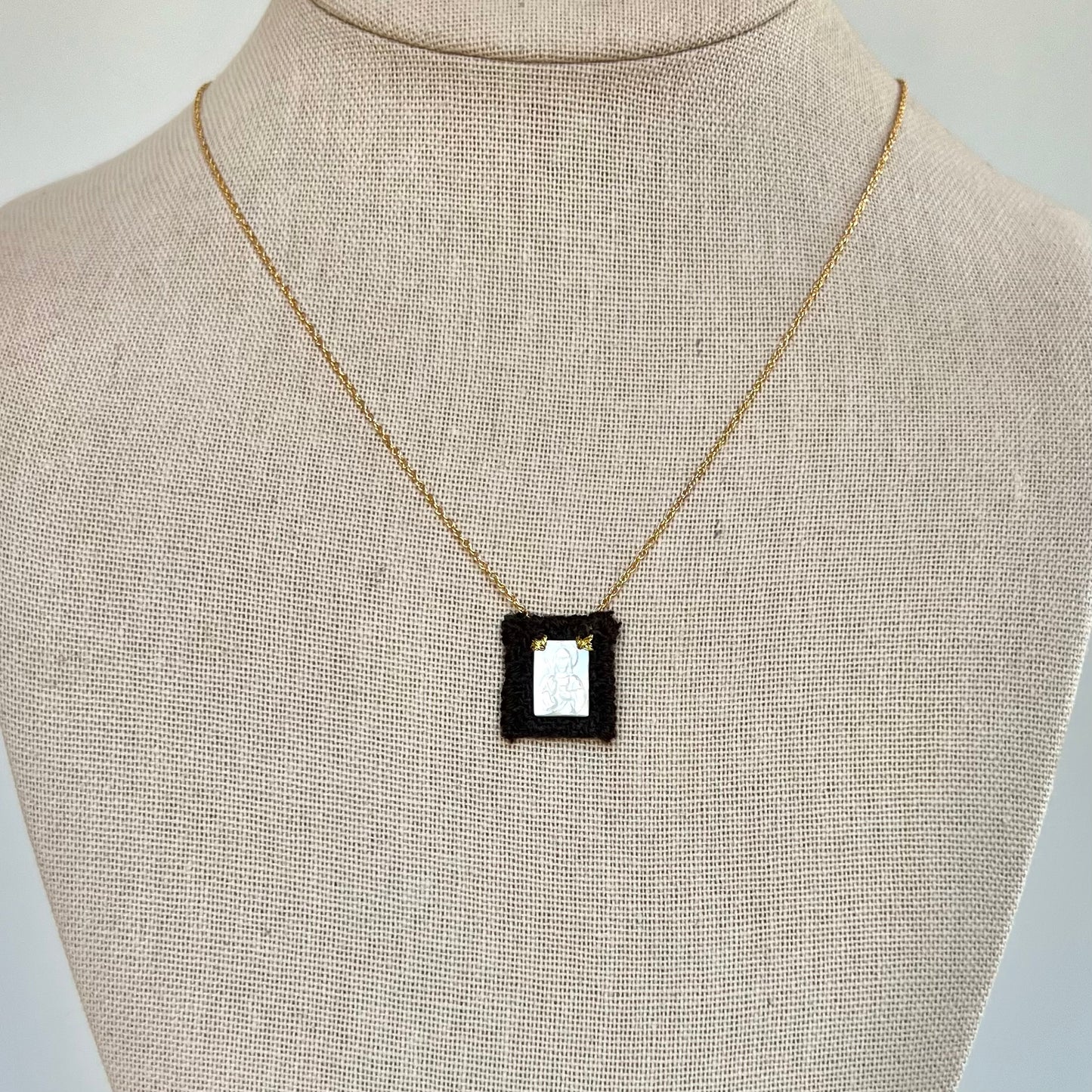 ✨PRE-ORDER✨ Brown Scapular Necklace