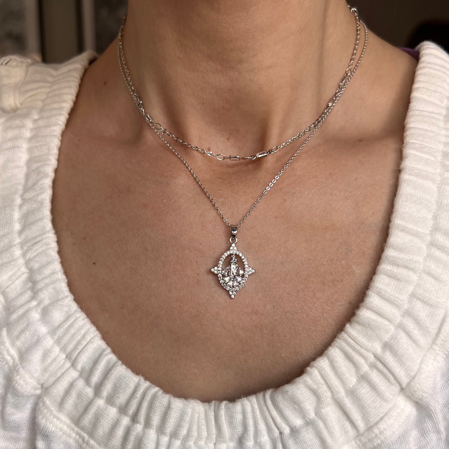 Garden Guadalupe Layering Set- Silver