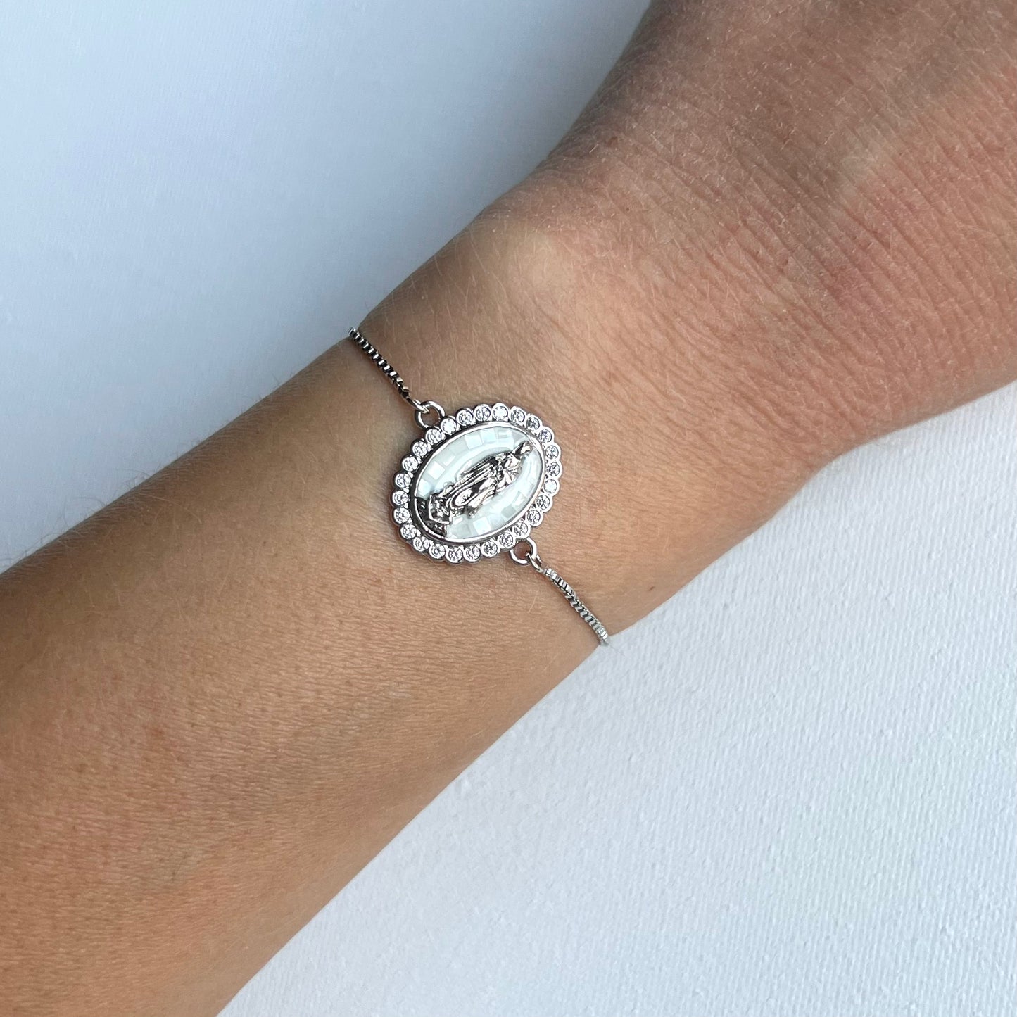 Our Lady of Guadalupe Bracelet- Silver