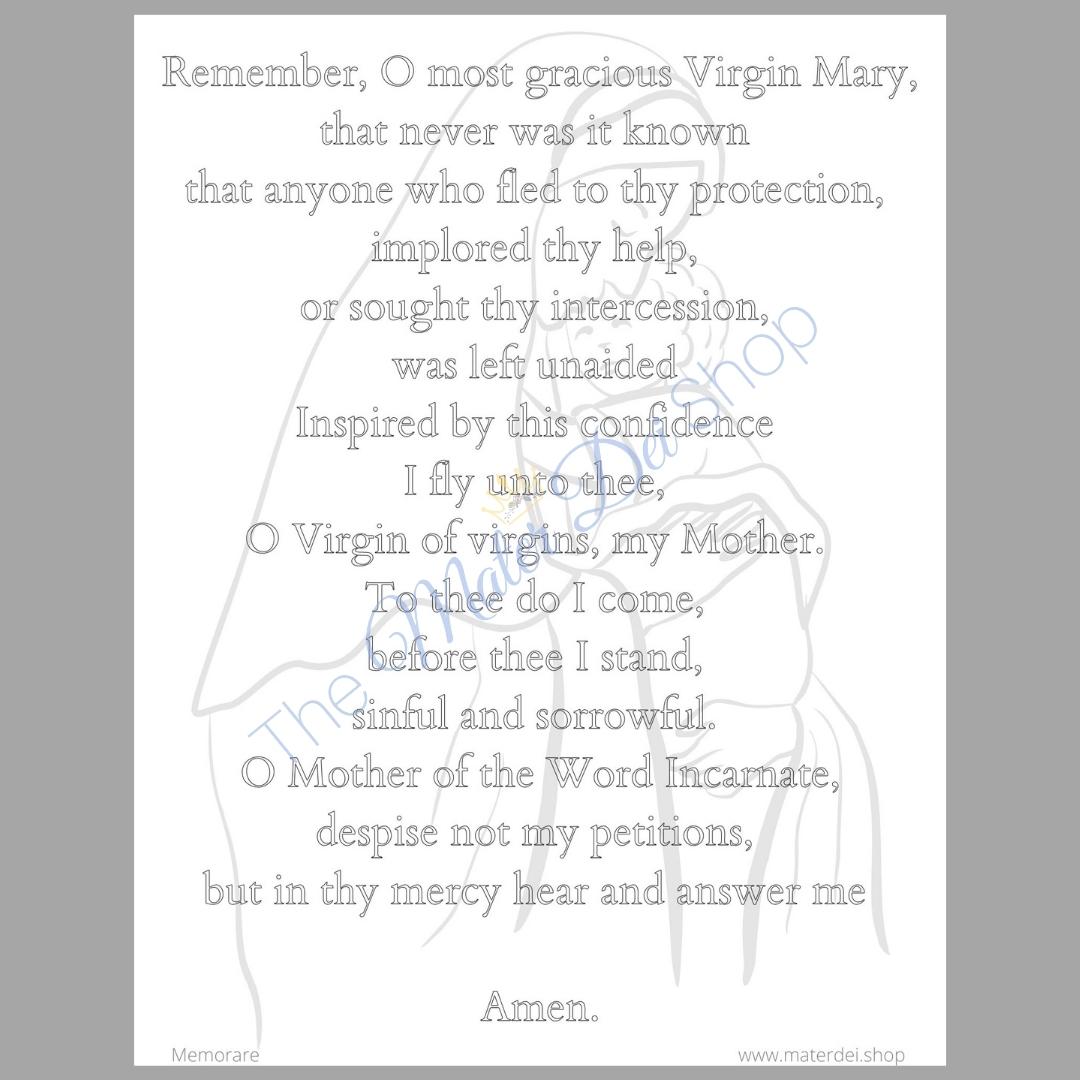 13 Pack Marian Coloring Pages- Digital Download