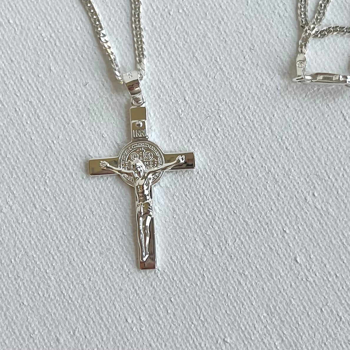 Men’s Crucifix Necklace- Sterling Silver