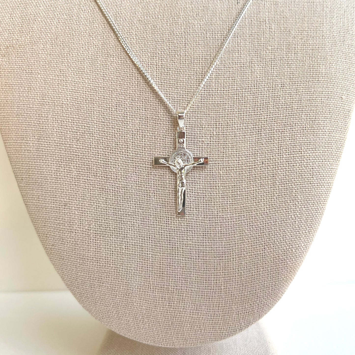 Men’s Crucifix Necklace- Sterling Silver