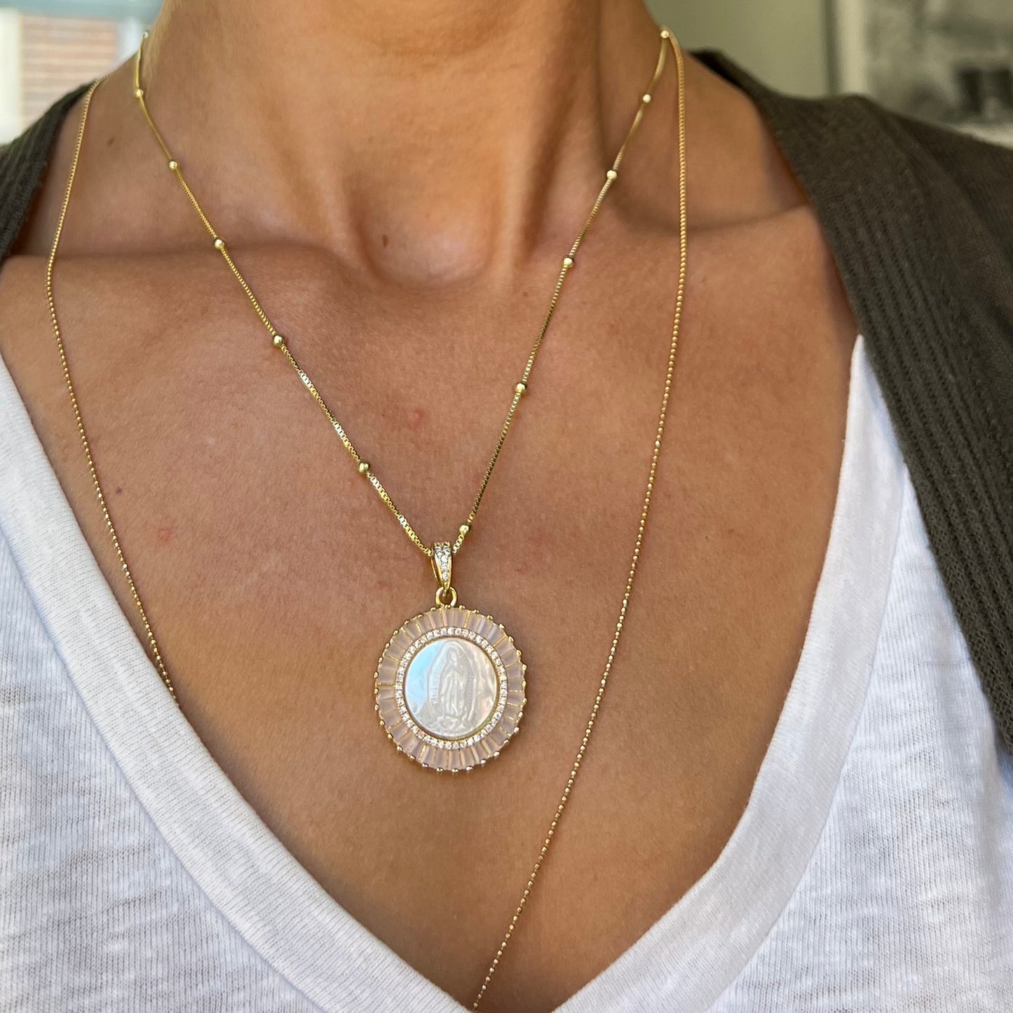 Miracle of the Roses Guadalupe Necklace