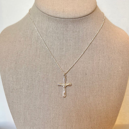 SAMPLE Large Crucifix Necklace - Silver