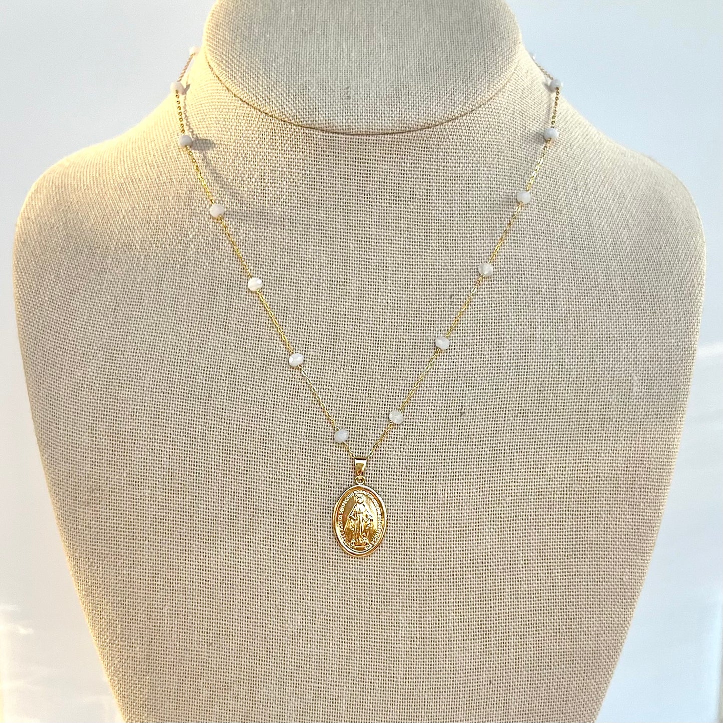 ✨NEW✨ Miraculous & Mater Dei Blue Necklace