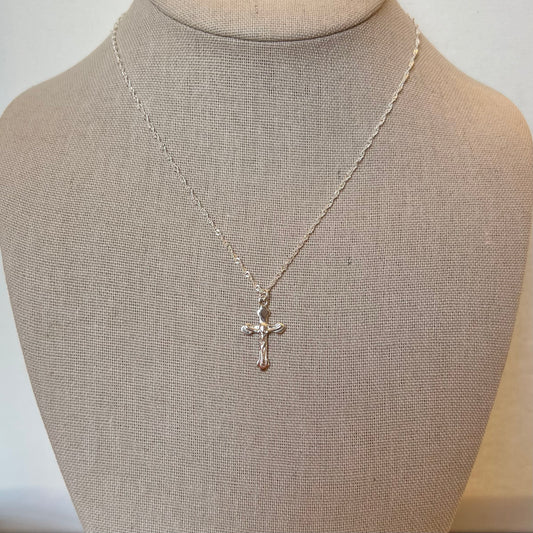 SAMPLE Crucifix Necklace- Silver