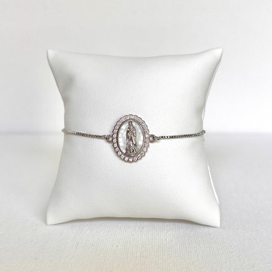 Our Lady of Guadalupe Bracelet- Silver