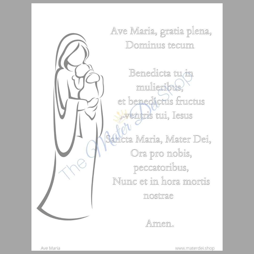 13 Pack Marian Coloring Pages- Digital Download